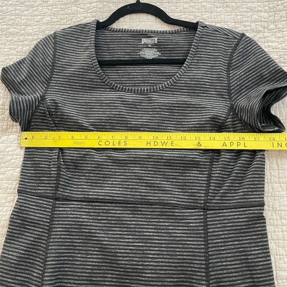 Duluth Trading Co NoGA Classic Short Sleeve Dress Black & Gray Stripe Size M - Picture 5 of 7
